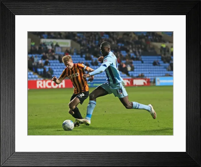 Framed Print : Battle for Supremacy: Coventry City vs Bradford City in Sky Bet League One Framed Print : Battle for Supremacy: Coventry City vs Bradford City in Sky Bet League One