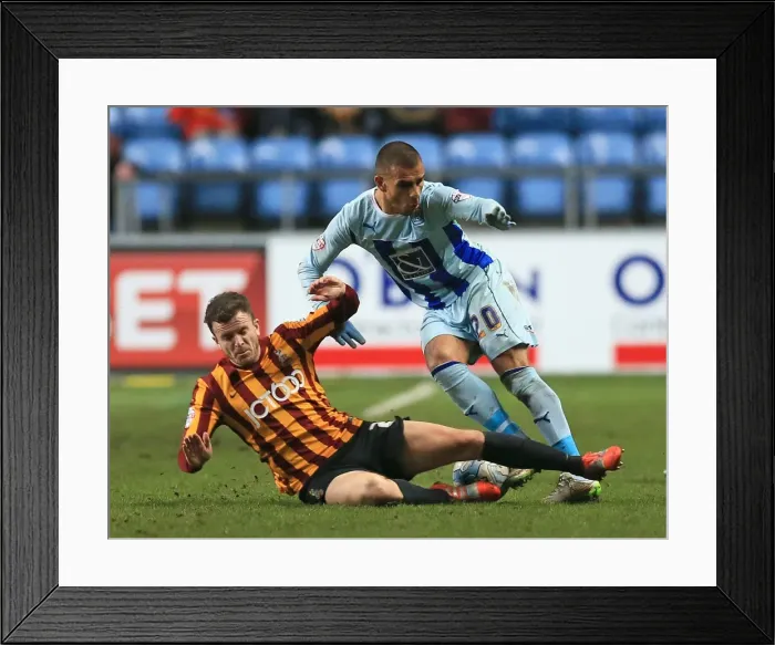 Framed Print : Rivalry on the Pitch: Coventry City vs. Bradford City - Sky Bet League One Showdown (Sky Bet League One - Coventry City v Bradford City - Ricoh Arena) Framed Print : Rivalry on the Pitch: Coventry City vs. Bradford City - Sky Bet League One Showdown (Sky Bet League One - Coventry City v Bradford City - Ricoh Arena)