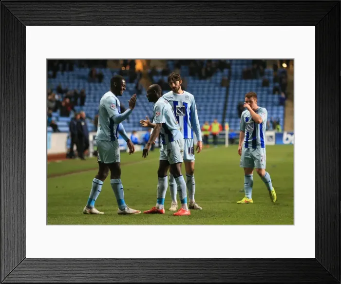 Framed Print : Frank Nouble Scores First Goal for Coventry City Against Bradford in Sky Bet League One