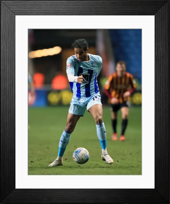 Framed Print : Dominic Samuel Scores the Winning Goal for Coventry City against Bradford City in Sky Bet League One at Ricoh Arena Framed Print : Dominic Samuel Scores the Winning Goal for Coventry City against Bradford City in Sky Bet League One at Ricoh Arena