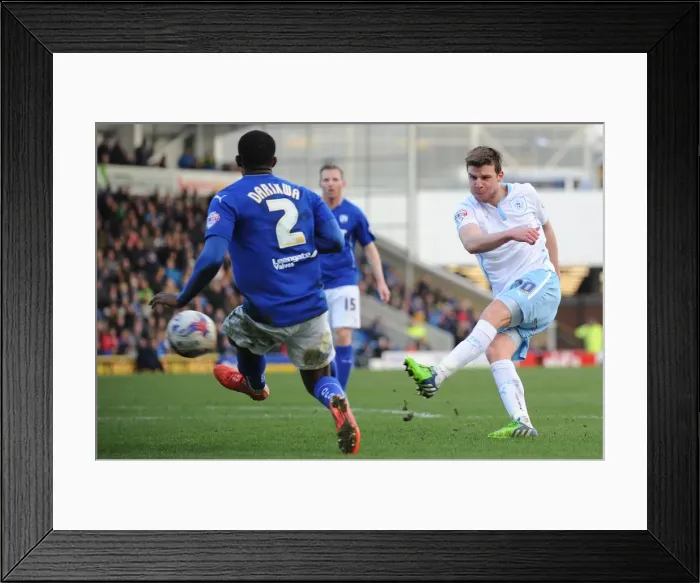 Framed Print : Chris Stokes Powerful Shot: Coventry City in Sky Bet League One Clash against Chesterfield at Proact Stadium Framed Print : Chris Stokes Powerful Shot: Coventry City in Sky Bet League One Clash against Chesterfield at Proact Stadium