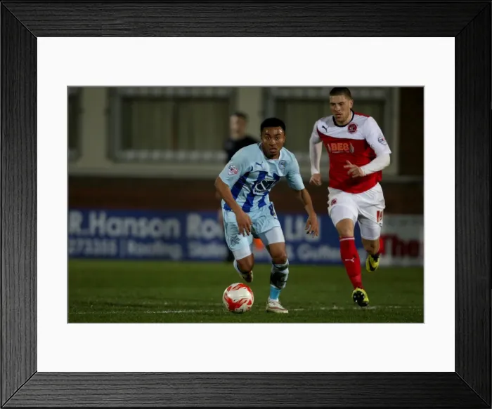 Framed Print : Grant Ward's Thrilling Performance: Coventry City vs Fleetwood Town, Sky Bet League One Framed Print : Grant Ward's Thrilling Performance: Coventry City vs Fleetwood Town, Sky Bet League One