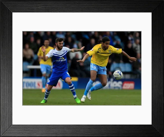 Framed Print : Intense Rivalry: Payne vs. Samuel - Sky Bet League One Showdown between Peterborough United and Coventry City Framed Print : Intense Rivalry: Payne vs. Samuel - Sky Bet League One Showdown between Peterborough United and Coventry City