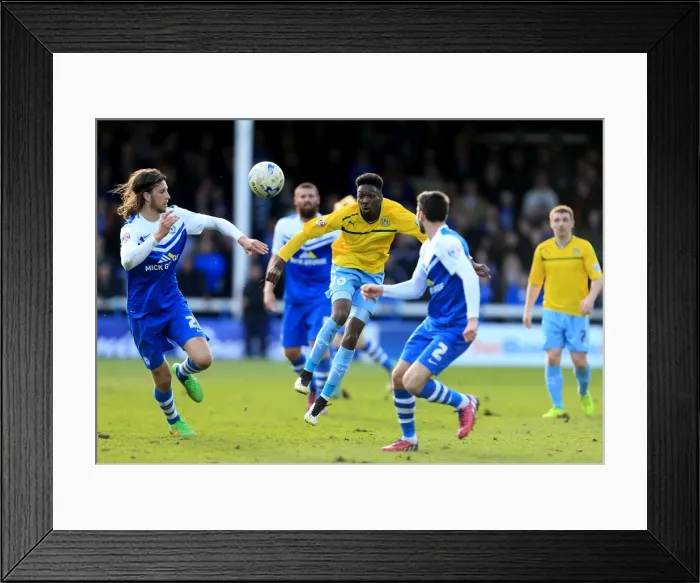 Framed Print : Blair Turgott vs. Christian Burgess and Michael Smith: Coventry City's Battle at London Road Framed Print : Blair Turgott vs. Christian Burgess and Michael Smith: Coventry City's Battle at London Road