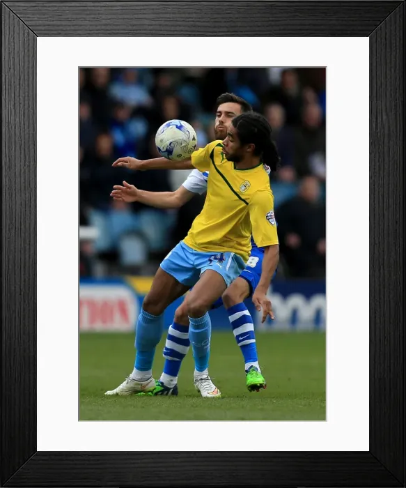 Framed Print : Intense Rivalry: Payne vs. Samuel - Peterborough United vs. Coventry City Framed Print : Intense Rivalry: Payne vs. Samuel - Peterborough United vs. Coventry City