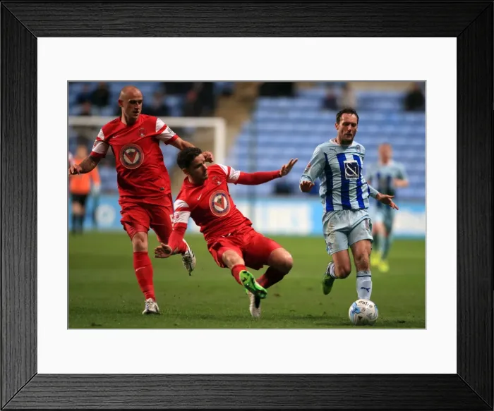 Framed Print : Coventry City vs Leyton Orient: A Tense Clash at Ricoh Arena - Jim O'Brien vs Mathieu Baudry and Scott Cuthbert Framed Print : Coventry City vs Leyton Orient: A Tense Clash at Ricoh Arena - Jim O'Brien vs Mathieu Baudry and Scott Cuthbert