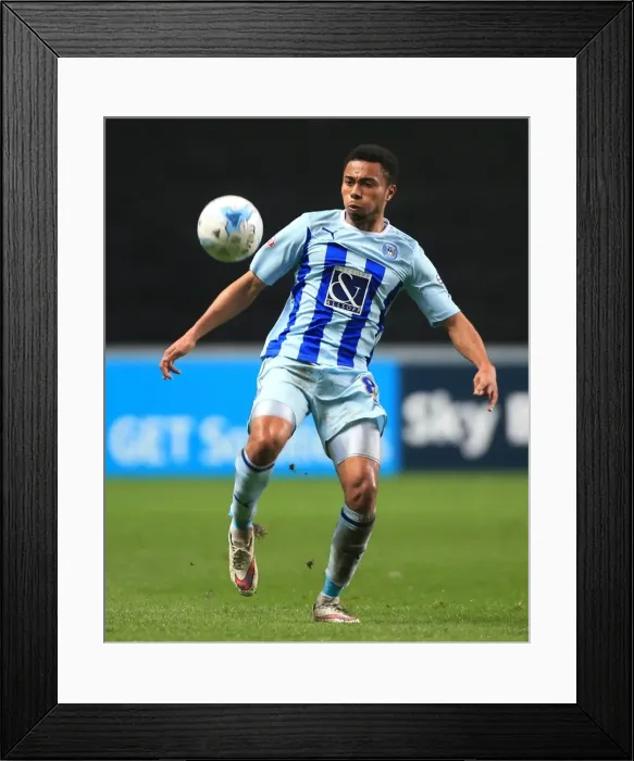 Framed Print : Grant Ward in Action: Coventry City vs Leyton Orient - Sky Bet League One at Ricoh Arena