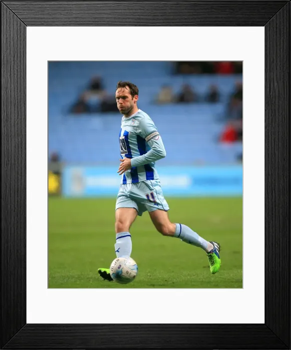 Framed Print : Jim O'Brien in Action: Coventry City vs Leyton Orient, Sky Bet League One, Ricoh Arena
