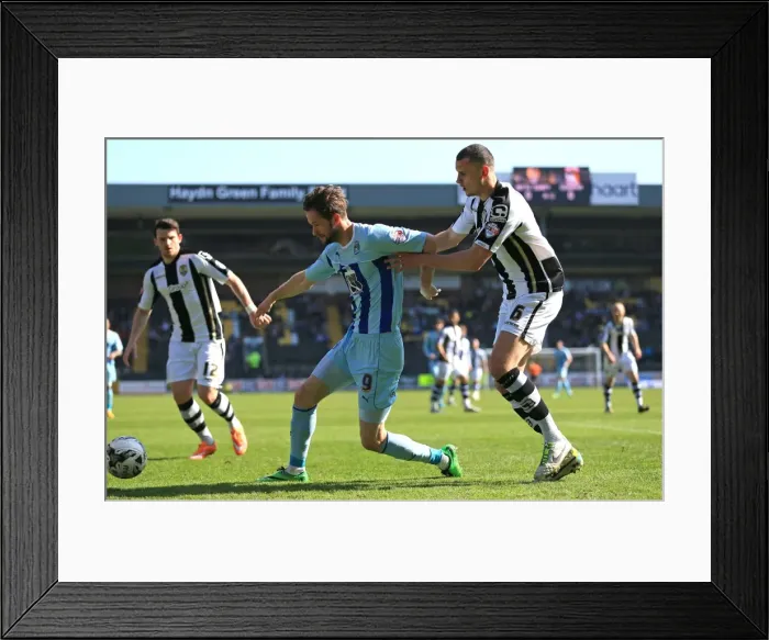 Framed Print : Battle for Supremacy: Hollis vs. Proschwitz - Coventry City vs. Notts County Rivalry in Sky Bet League One Framed Print : Battle for Supremacy: Hollis vs. Proschwitz - Coventry City vs. Notts County Rivalry in Sky Bet League One