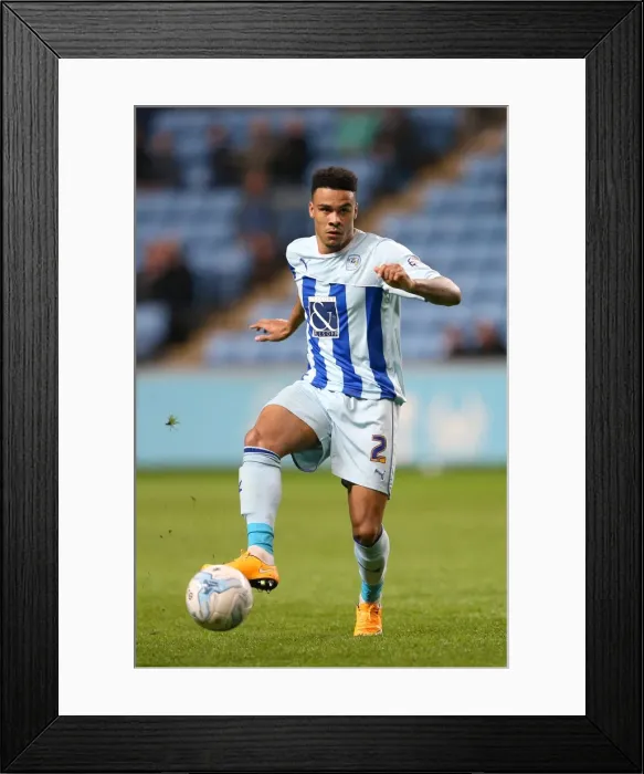 Framed Print : Jordan Willis in Action: Coventry City vs Oldham Athletic (Sky Bet League One, Ricoh Arena) Framed Print : Jordan Willis in Action: Coventry City vs Oldham Athletic (Sky Bet League One, Ricoh Arena)