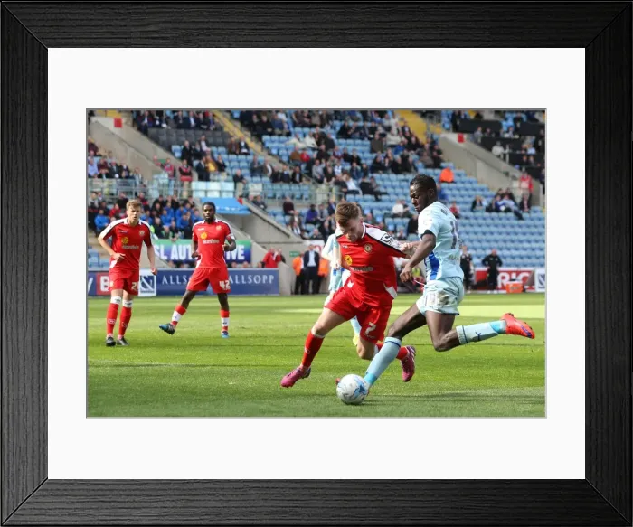 Framed Print : Frank Nouble's Crossing Attempt: Coventry City vs Crewe Alexandra, Sky Bet League One Framed Print : Frank Nouble's Crossing Attempt: Coventry City vs Crewe Alexandra, Sky Bet League One