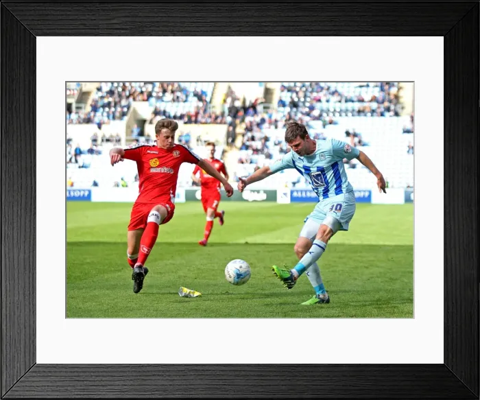 Framed Print : Showdown at Ricoh Arena: A Battle Between Chris Stokes and James Jones (Sky Bet League One)