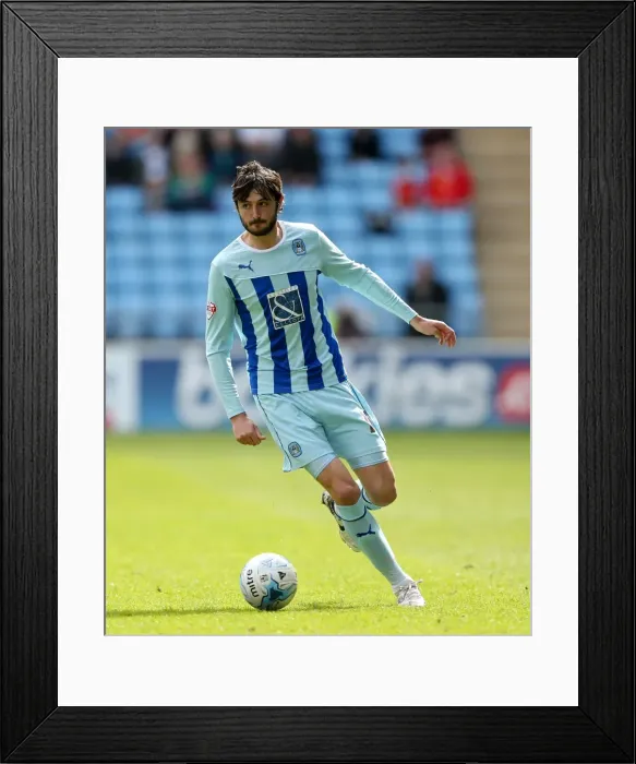 Framed Print : Sky Bet League One: Coventry City vs Crewe Alexandra - Adam Barton in Action at Ricoh Arena