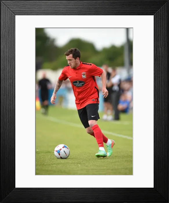 Framed Print : Coventry City FC vs Nuneaton Town: Danny Swanson in Pre-Season Action at Liberty Way