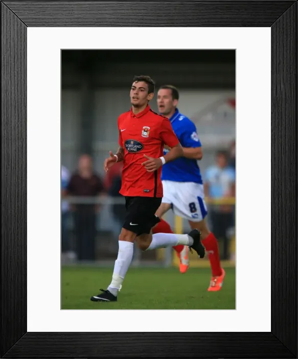 Framed Print : Ruben Lameiras in Action: Coventry City vs Portsmouth Pre-Season Clash Framed Print : Ruben Lameiras in Action: Coventry City vs Portsmouth Pre-Season Clash