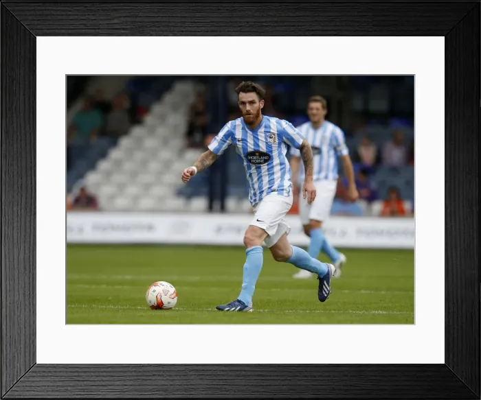 Framed Print : Romain Vincelot in Action: Coventry City's Pre-Season Friendly vs. Luton Town at Kenilworth Road Stadium