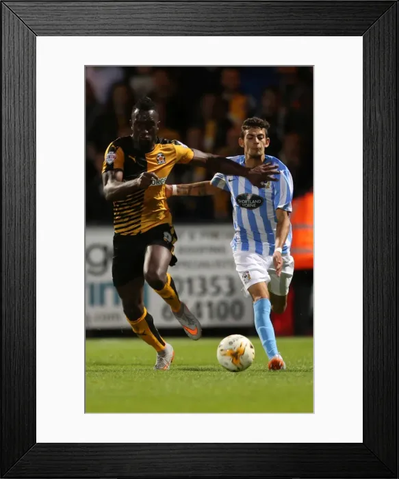 Framed Print : Clash of the Strikers: Lameiras vs Slew at Abbey Stadium - Coventry City vs Cambridge United Pre-Season Friendly