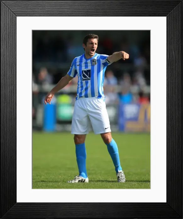Framed Print : Sam Ricketts in Action: Coventry City vs Oxford United - Pre-Season Friendly at Liberty Way Stadium