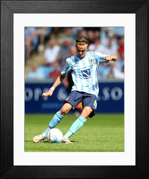 Framed Print : James Maddison Takes a Free Kick for Coventry City at Ricoh Arena (Sky Bet League One: Coventry City vs Wigan Athletic) Framed Print : James Maddison Takes a Free Kick for Coventry City at Ricoh Arena (Sky Bet League One: Coventry City vs Wigan Athletic)