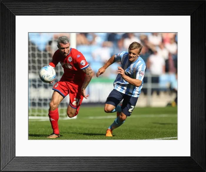 Framed Print : Battle for Supremacy: Coventry City vs. Wigan Athletic in Sky Bet League One Framed Print : Battle for Supremacy: Coventry City vs. Wigan Athletic in Sky Bet League One