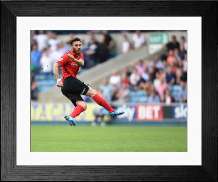 Framed Print : Romain Vincelot's Determined Shot: Coventry City vs Millwall in Sky Bet League One Framed Print : Romain Vincelot's Determined Shot: Coventry City vs Millwall in Sky Bet League One