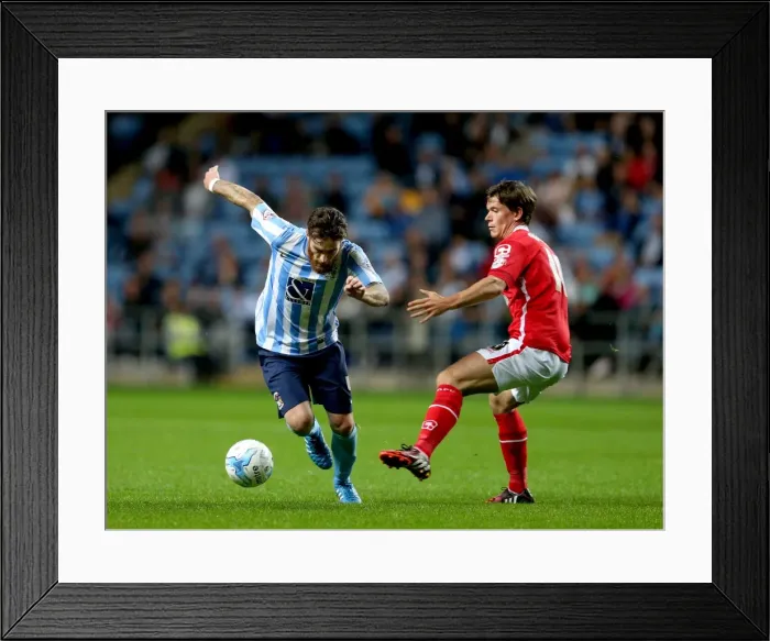Framed Print : Battle for the Ball: Vincelot vs. Bingham - Coventry City vs. Crewe Alexandra in Sky Bet League One Framed Print : Battle for the Ball: Vincelot vs. Bingham - Coventry City vs. Crewe Alexandra in Sky Bet League One