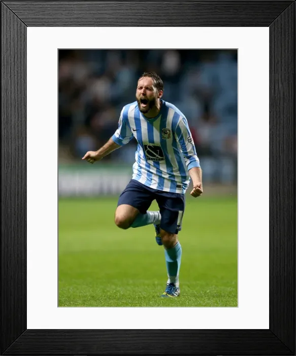Framed Print : Jim O'Brien's Hat-Trick: Coventry City's Triumph over Crewe Alexandra in Sky Bet League One Framed Print : Jim O'Brien's Hat-Trick: Coventry City's Triumph over Crewe Alexandra in Sky Bet League One