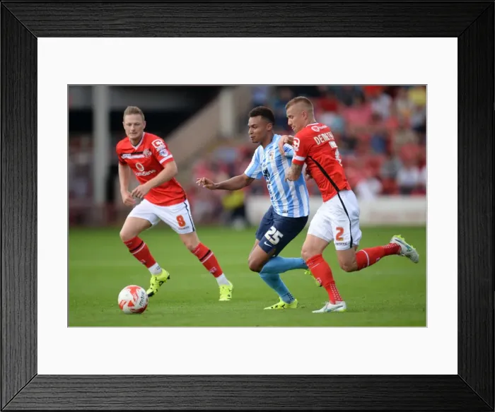 Framed Print : Intense Rivalry: Demetriou vs Murphy Clash in Walsall vs Coventry City Football Match, Sky Bet League One Framed Print : Intense Rivalry: Demetriou vs Murphy Clash in Walsall vs Coventry City Football Match, Sky Bet League One