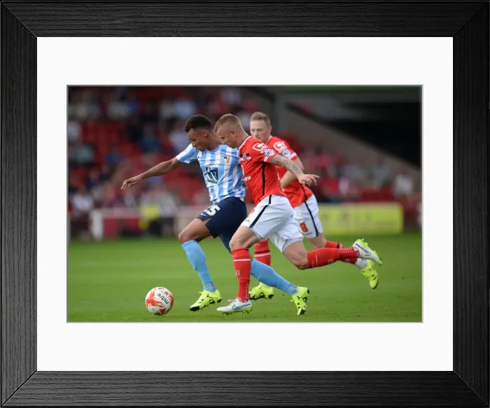 Framed Print : Intense Rivalry: Demetriou vs Murphy Clash - Sky Bet League One: Walsall vs Coventry City Framed Print : Intense Rivalry: Demetriou vs Murphy Clash - Sky Bet League One: Walsall vs Coventry City