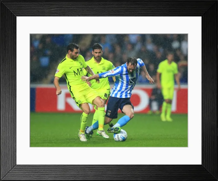 Framed Print : Intense Rivalry: A Football Battle - Coventry City vs. Southend United: Jim O'Brien vs. David Worrall (Sky Bet League One) Framed Print : Intense Rivalry: A Football Battle - Coventry City vs. Southend United: Jim O'Brien vs. David Worrall (Sky Bet League One)