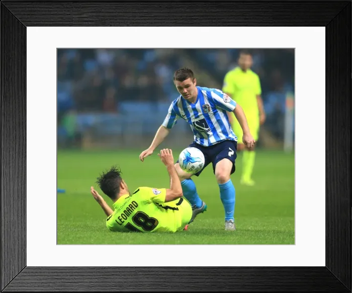 Framed Print : Battle for Supremacy: Fleck vs. Leonard in Sky Bet League One Clash (Coventry City vs. Southend United) Framed Print : Battle for Supremacy: Fleck vs. Leonard in Sky Bet League One Clash (Coventry City vs. Southend United)