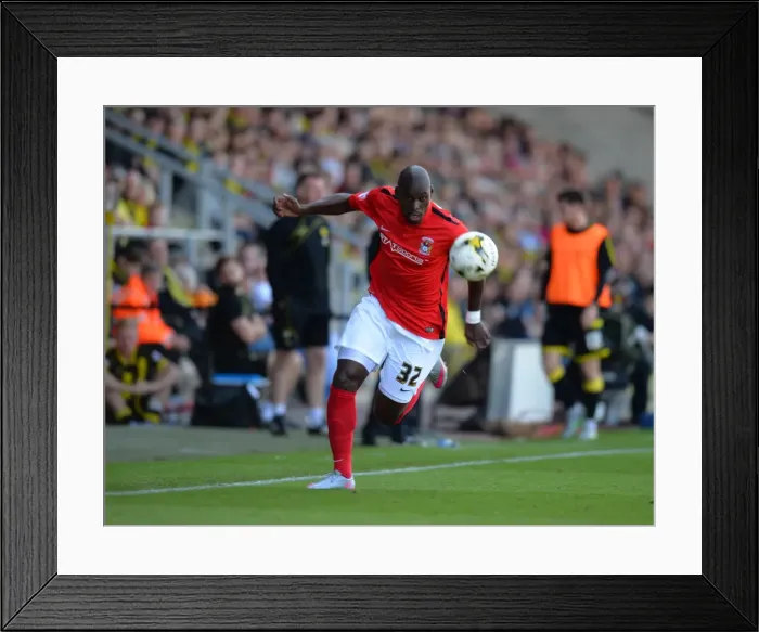Framed Print : Determined Strike: Marc-Antoine Fortune Scores for Coventry City against Burton Albion in Sky Bet League One Framed Print : Determined Strike: Marc-Antoine Fortune Scores for Coventry City against Burton Albion in Sky Bet League One