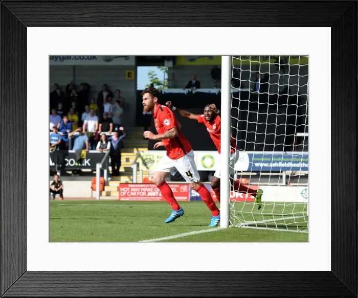 Framed Print : Coventry City's Double: Romain Vincelot Scores the Second Goal in Sky Bet League One Win at Burton Albion Framed Print : Coventry City's Double: Romain Vincelot Scores the Second Goal in Sky Bet League One Win at Burton Albion