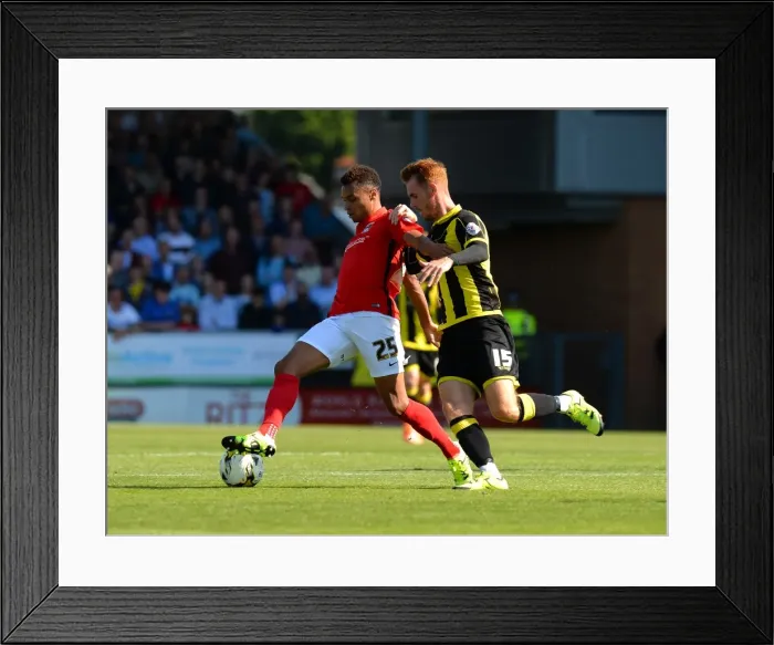 Framed Print : Tom Naylor vs Jacob Murphy: Intense Tackle in Sky Bet League One Clash Between Burton Albion and Coventry City