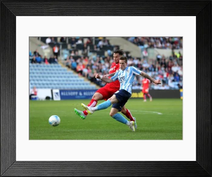 Framed Print : Ryan Kent's Strike: Coventry City vs Chesterfield in Sky Bet League One at Ricoh Arena Framed Print : Ryan Kent's Strike: Coventry City vs Chesterfield in Sky Bet League One at Ricoh Arena