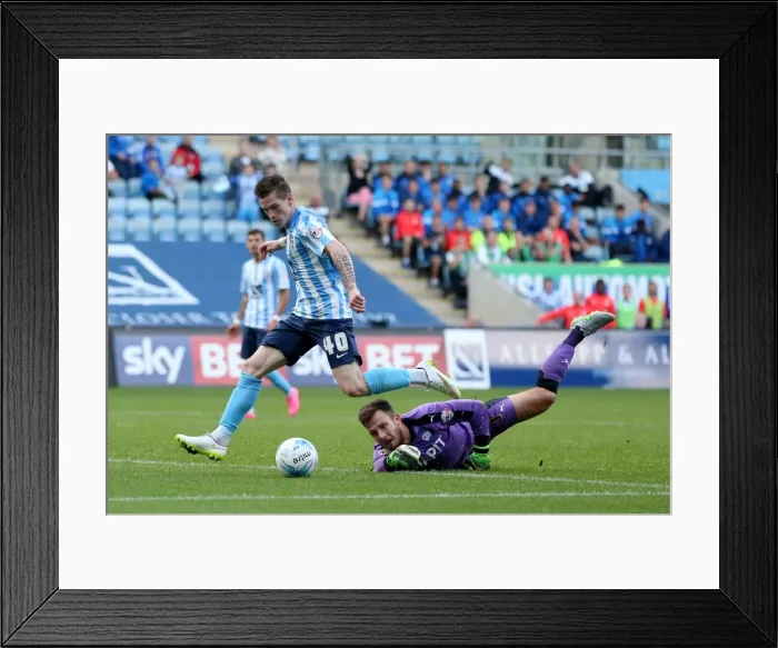 Framed Print : Ryan Kent's Slick Moves: Outmaneuvering Tommy Lee in Coventry City's Sky Bet League One Victory Framed Print : Ryan Kent's Slick Moves: Outmaneuvering Tommy Lee in Coventry City's Sky Bet League One Victory