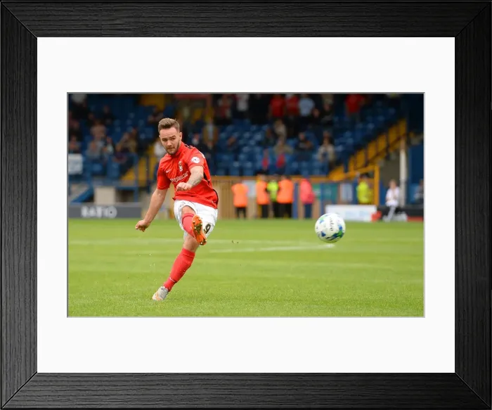 Framed Print : Adam Armstrong Scores: Coventry City's Winning Moment against Bury in Sky Bet League One at Gigg Lane Framed Print : Adam Armstrong Scores: Coventry City's Winning Moment against Bury in Sky Bet League One at Gigg Lane