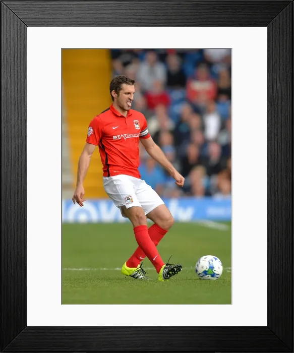 Framed Print : Sam Ricketts Leads Coventry City in Sky Bet League One Clash at Bury's Gigg Lane Framed Print : Sam Ricketts Leads Coventry City in Sky Bet League One Clash at Bury's Gigg Lane