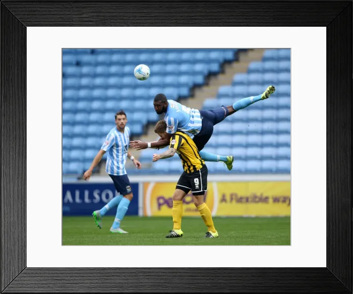 Framed Print : Reda Johnson vs. James Collins: A Fierce Rivalry Unfolds in Coventry City vs. Shrewsbury Town (Sky Bet League One) Framed Print : Reda Johnson vs. James Collins: A Fierce Rivalry Unfolds in Coventry City vs. Shrewsbury Town (Sky Bet League One)