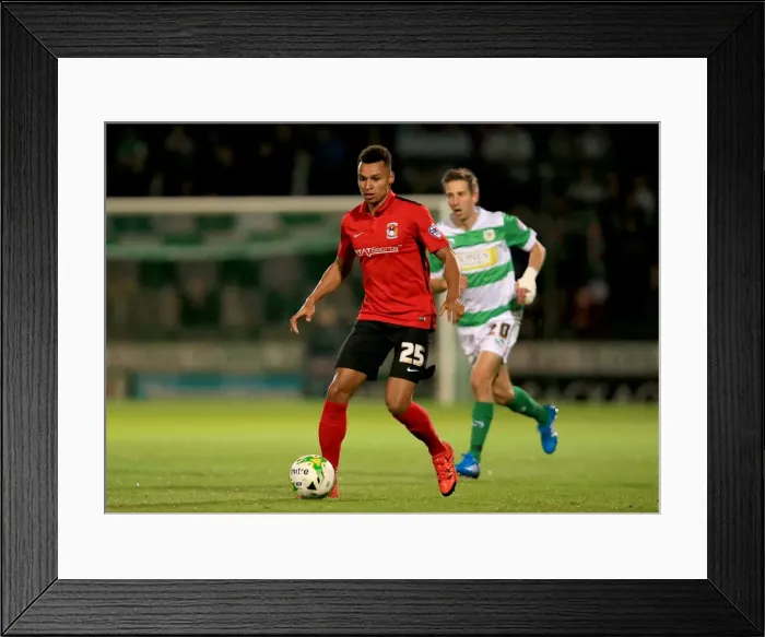 Framed Print : Johnstones Paint Trophy: Coventry City vs Yeovil Town - Jacob Murphy's Showdown at Huish Park Framed Print : Johnstones Paint Trophy: Coventry City vs Yeovil Town - Jacob Murphy's Showdown at Huish Park