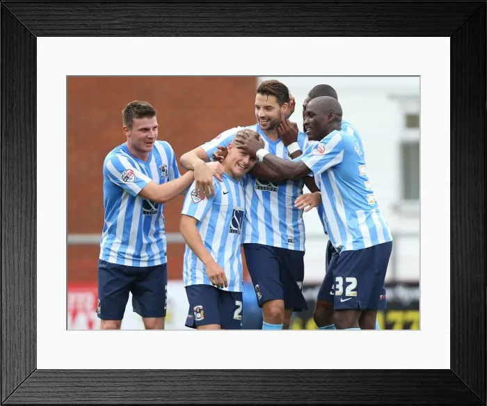 Framed Print : George Thomas's Fortunate Own Goal Gives Coventry City Victory Over Fleetwood Town (Sky Bet League One)