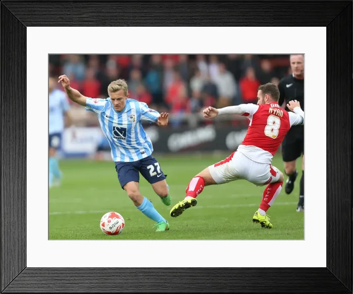 Framed Print : Clash of Captains: Jimmy Ryan (Fleetwood Town) vs George Thomas (Coventry City) - Sky Bet League One Rivalry Framed Print : Clash of Captains: Jimmy Ryan (Fleetwood Town) vs George Thomas (Coventry City) - Sky Bet League One Rivalry