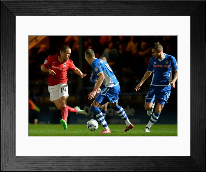 Framed Print : Joe Cole vs. Jim McNulty: A Fierce Battle for Possession in Coventry City's Sky Bet League One Clash against Rochdale