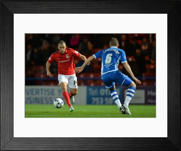 Framed Print : Joe Cole vs Olly Lancashire: A Battle for Supremacy in Coventry City's Sky Bet League One Clash at Rochdale's Spotland Stadium Framed Print : Joe Cole vs Olly Lancashire: A Battle for Supremacy in Coventry City's Sky Bet League One Clash at Rochdale's Spotland Stadium