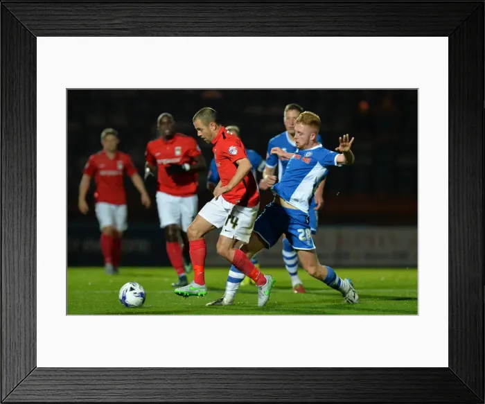 Framed Print : Joe Cole vs Callum Camps: A Fight for Supremacy in Coventry City's Sky Bet League One Clash at Rochdale's Spotland Stadium Framed Print : Joe Cole vs Callum Camps: A Fight for Supremacy in Coventry City's Sky Bet League One Clash at Rochdale's Spotland Stadium