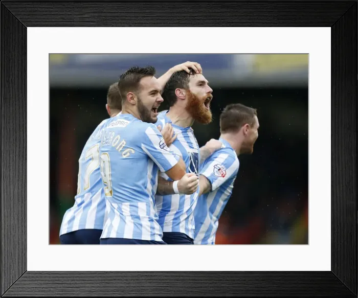 Framed Print : Romain Vincelot Scores First Goal: Coventry City's Triumph Over Swindon Town in Sky Bet League One Framed Print : Romain Vincelot Scores First Goal: Coventry City's Triumph Over Swindon Town in Sky Bet League One