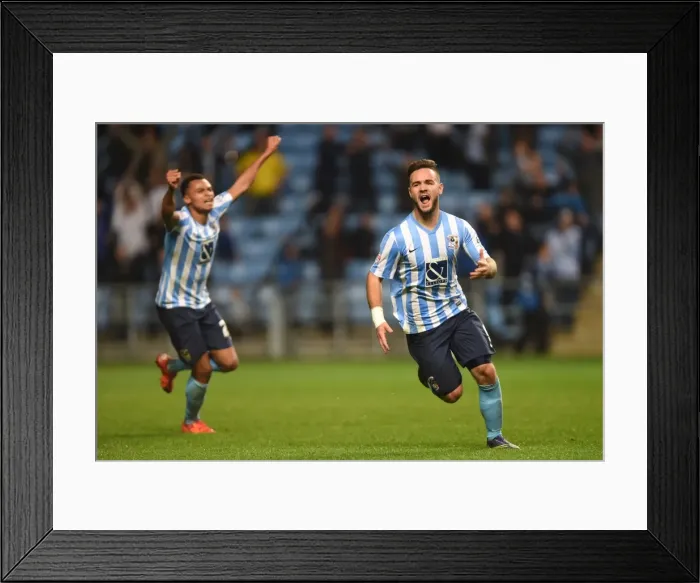 Framed Print : Adam Armstrong's Equalizer: Coventry City vs. Peterborough United in Sky Bet League One Framed Print : Adam Armstrong's Equalizer: Coventry City vs. Peterborough United in Sky Bet League One