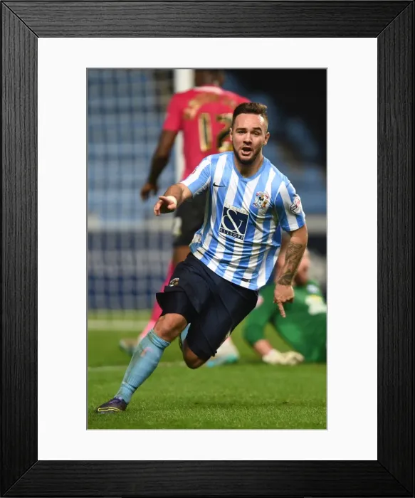 Framed Print : Adam Armstrong's Dramatic Winning Goal: Coventry City Secures Victory Over Peterborough United (Sky Bet League One) Framed Print : Adam Armstrong's Dramatic Winning Goal: Coventry City Secures Victory Over Peterborough United (Sky Bet League One)