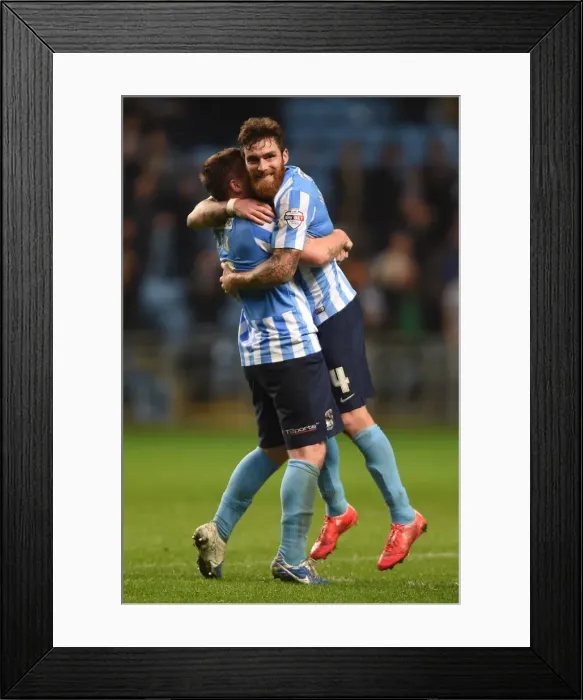 Framed Print : Coventry City's John Fleck and Romain Vincelot: Triumphant Victory in Sky Bet League One over Peterborough United