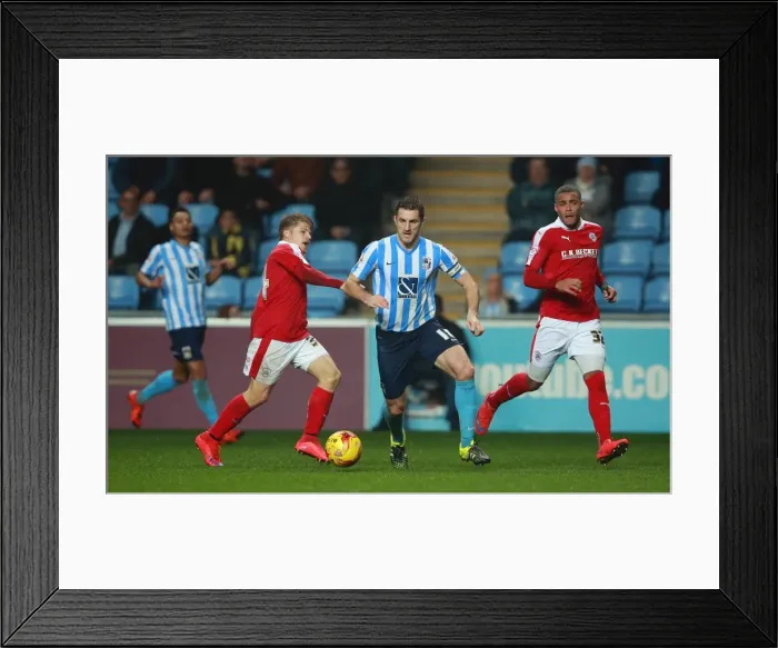Framed Print : Sam Ricketts in Action: Coventry City vs Barnsley, Sky Bet League One Framed Print : Sam Ricketts in Action: Coventry City vs Barnsley, Sky Bet League One